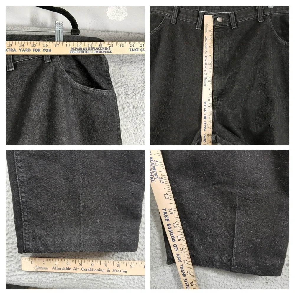 Wrangler Authentics Jeans‎ Straight Leg Black Denim 44x30
